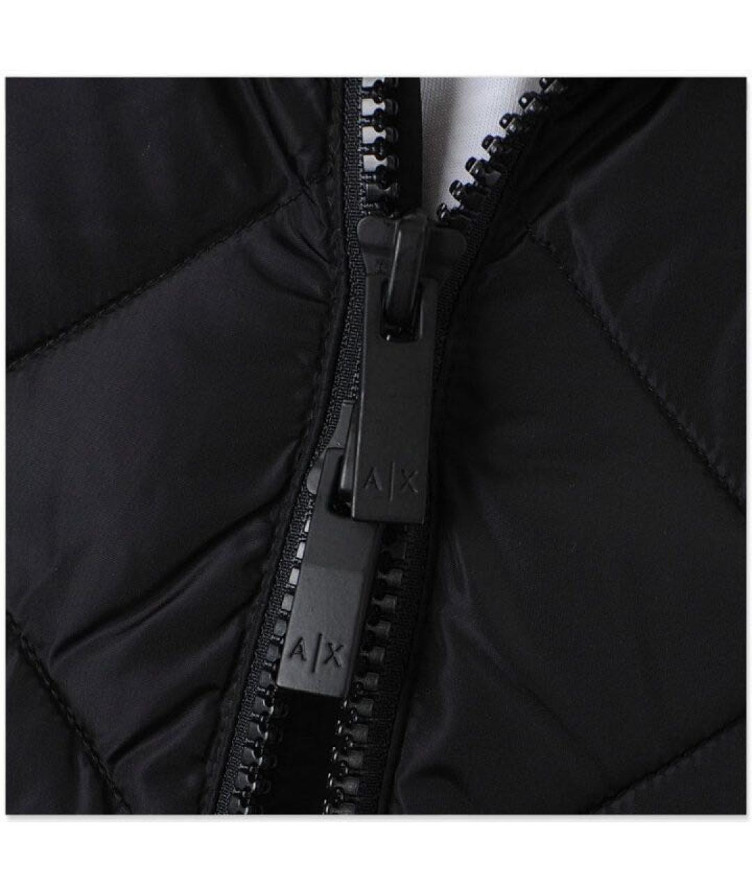 ARMANI EXCHANGE Черный полиэстеровый жилет, фото 5