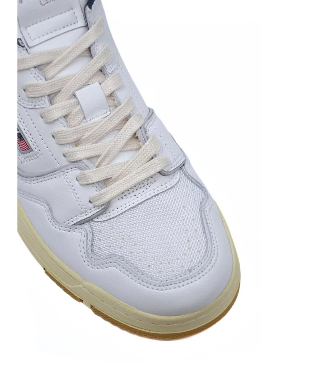 AUTRY Белые кожаные низкие кроссовки / кеды, фото 5