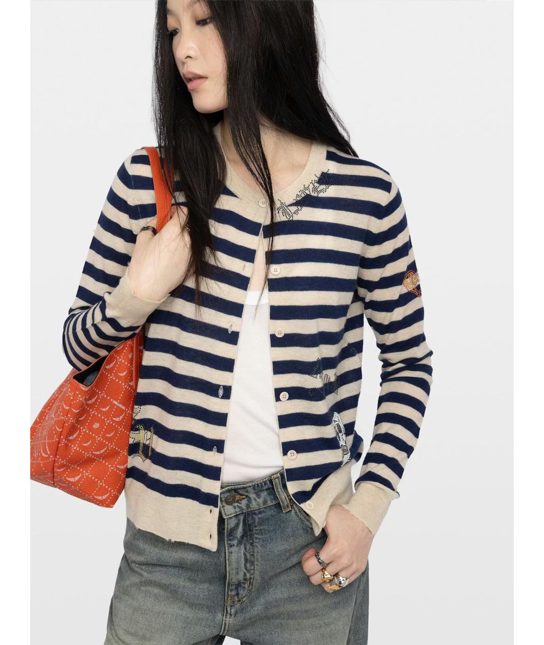 ZADIG & VOLTAIRE Мульти кашемировый кардиган, фото 4