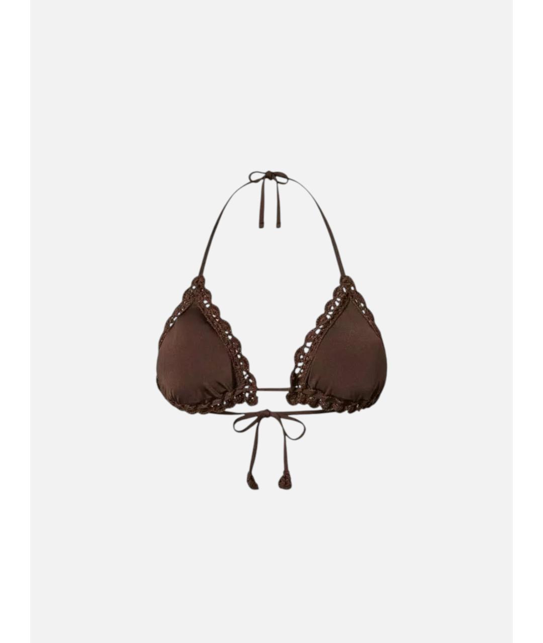 TWIN-SET Коричневый полиэстеровый купальник, фото 6