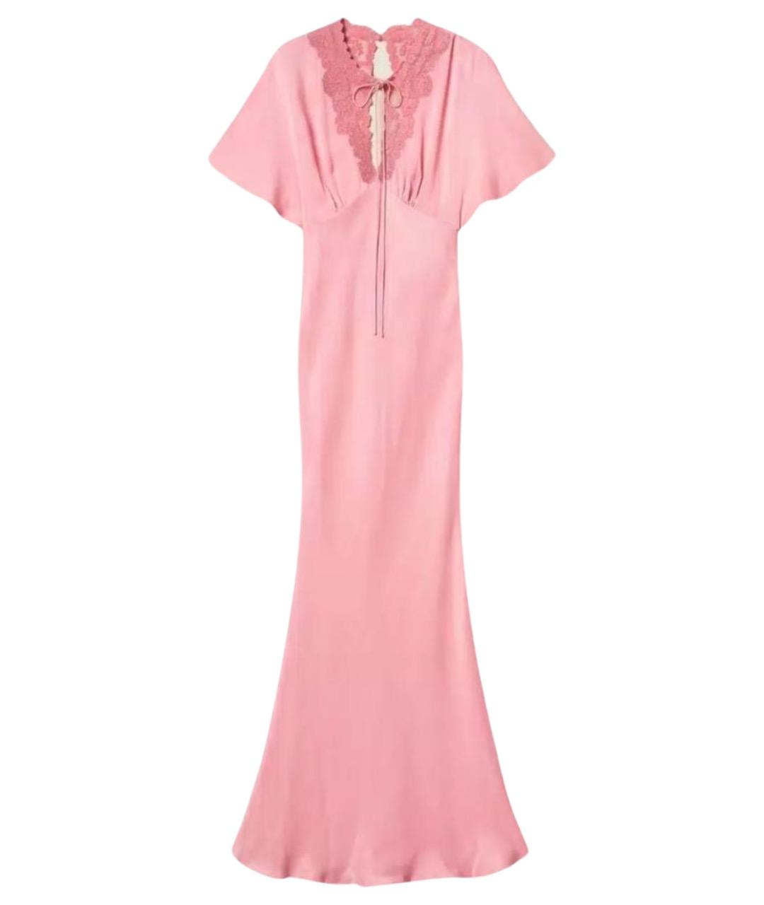 TWIN-SET Розовое вискозное вечернее платье, фото 1