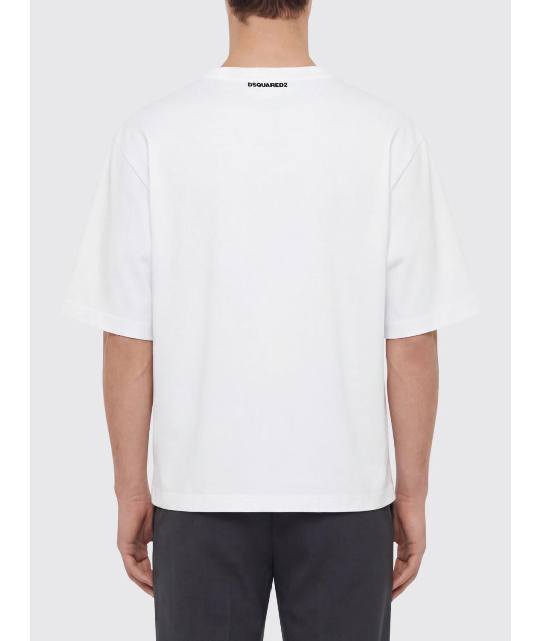 DSQUARED2 Белая хлопковая футболка, фото 2