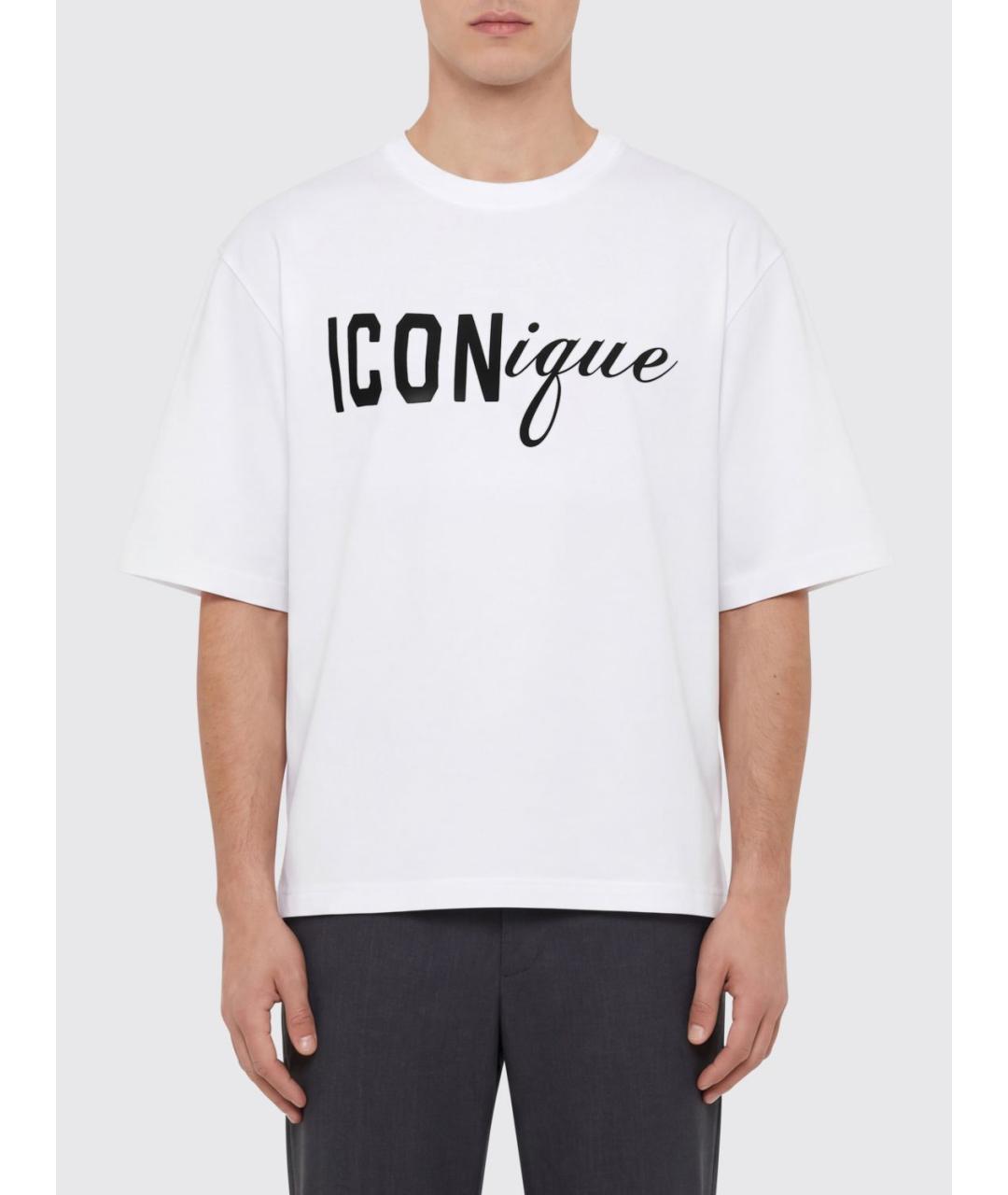 DSQUARED2 Белая хлопковая футболка, фото 3