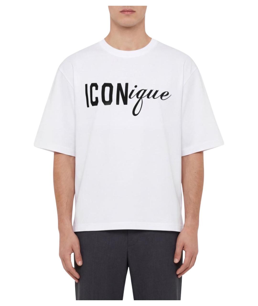 DSQUARED2 Белая хлопковая футболка, фото 1