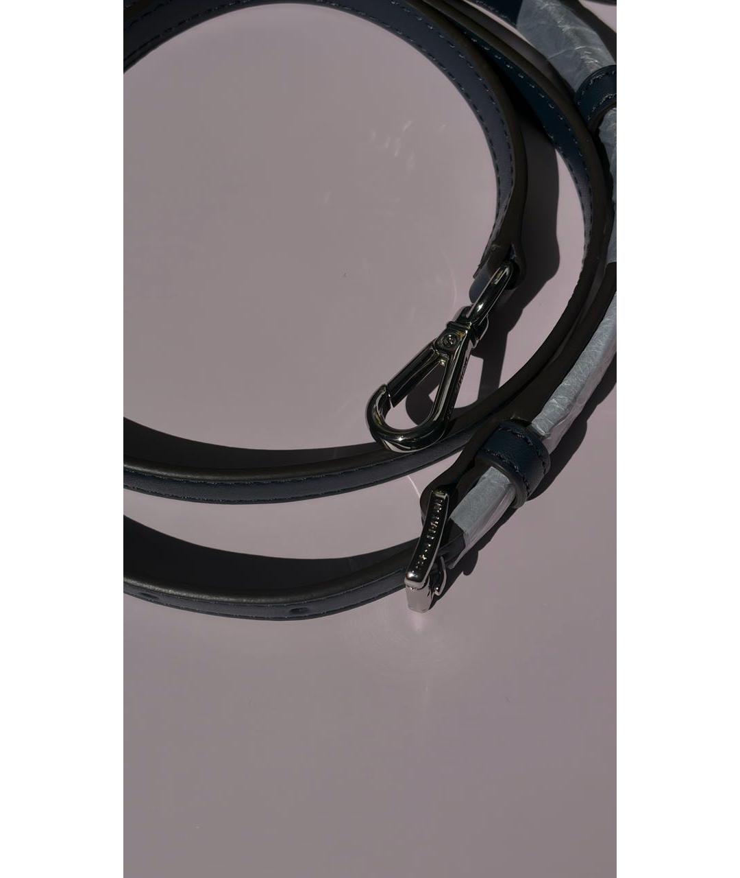 MICHAEL KORS Темно-синяя сумка с короткими ручками из искусственной кожи, фото 8