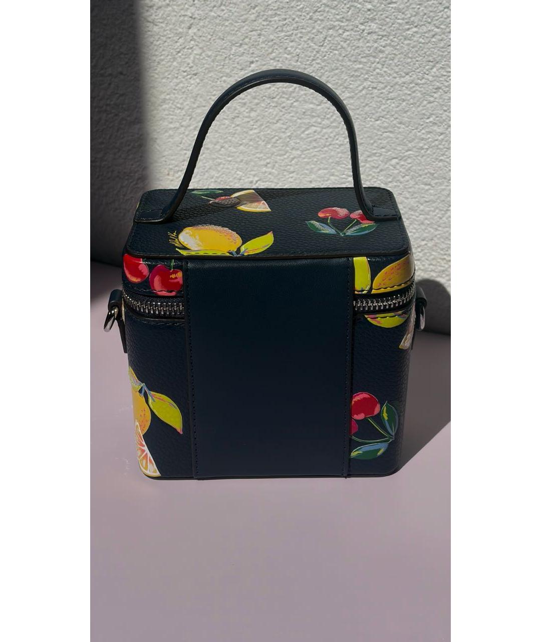 MICHAEL KORS Темно-синяя сумка с короткими ручками из искусственной кожи, фото 3