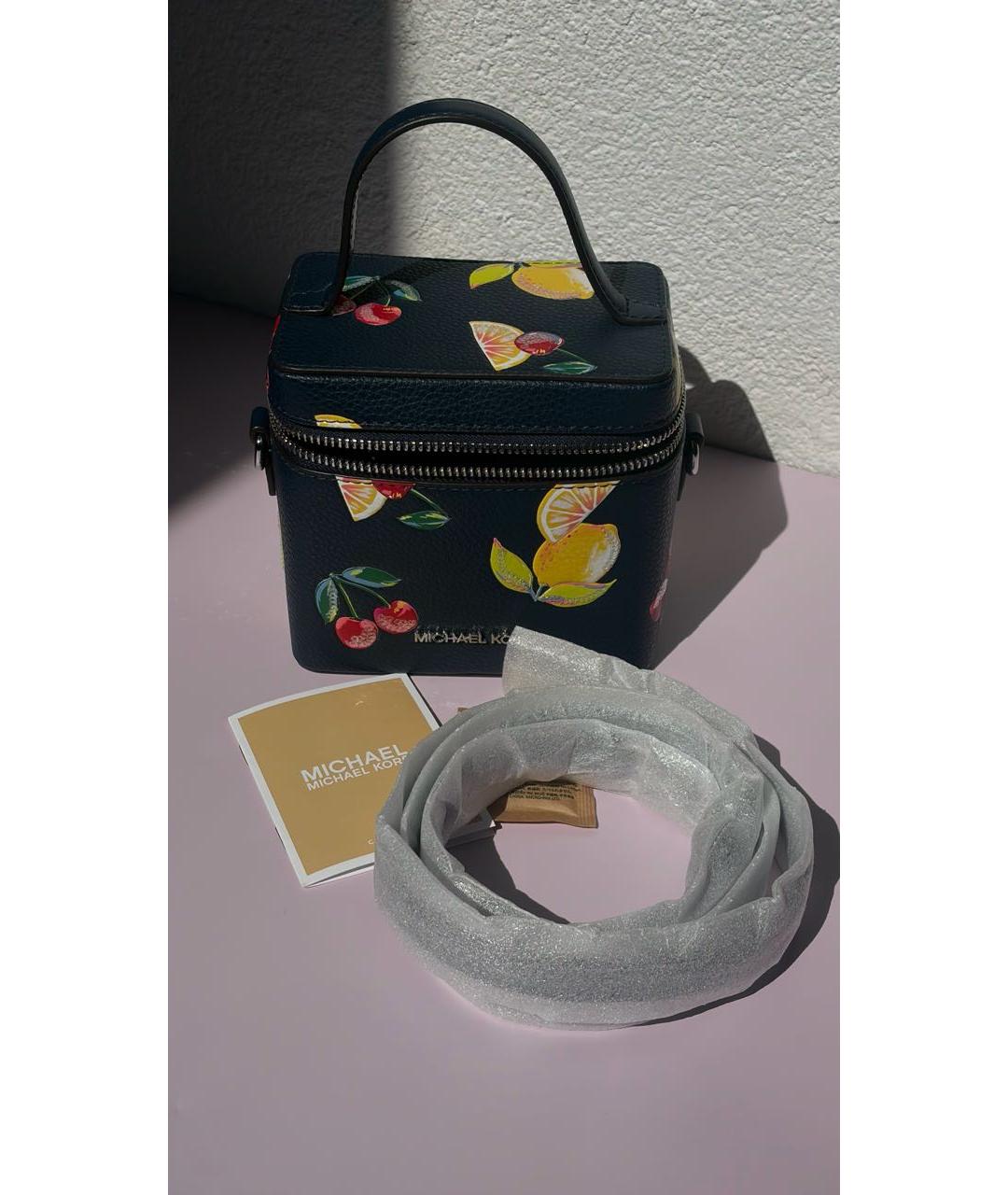 MICHAEL KORS Темно-синяя сумка с короткими ручками из искусственной кожи, фото 7
