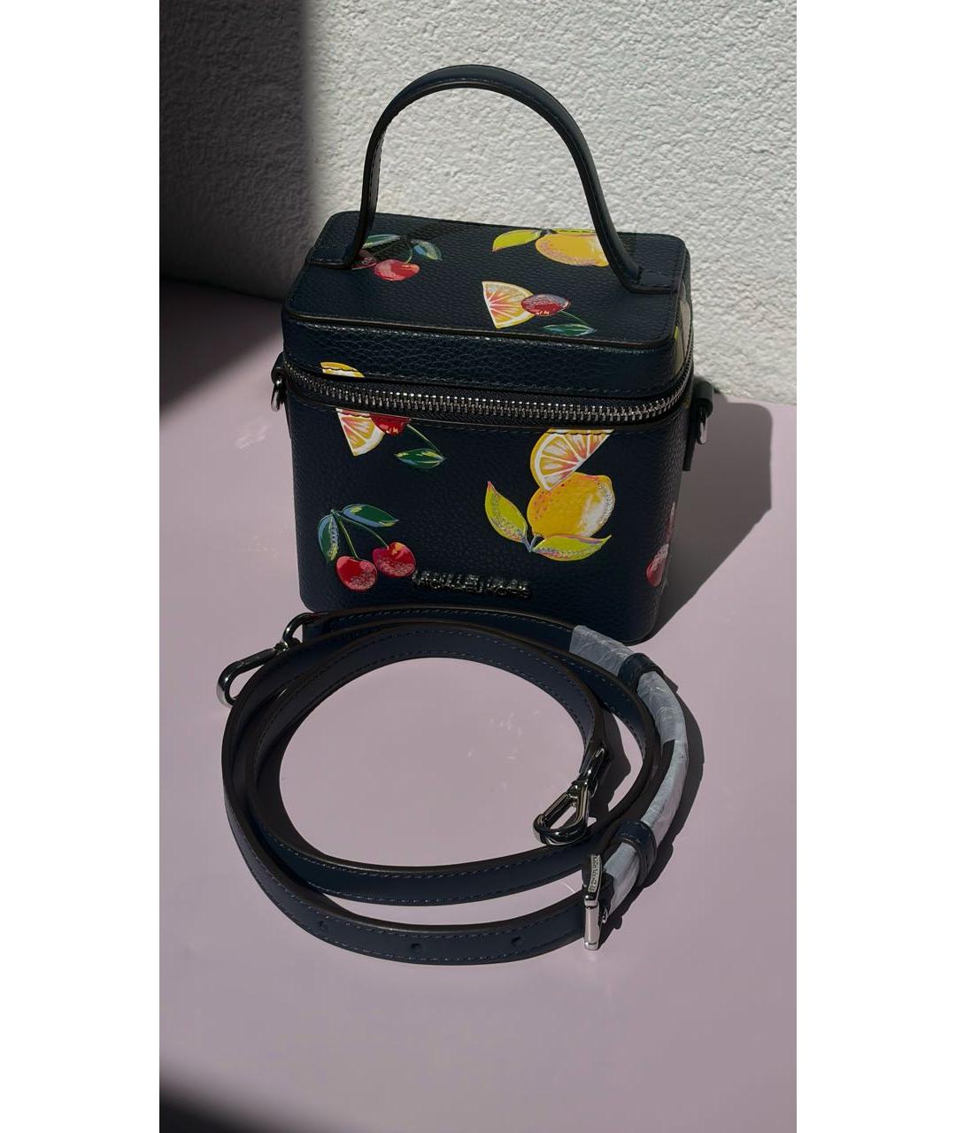 MICHAEL KORS Темно-синяя сумка с короткими ручками из искусственной кожи, фото 2