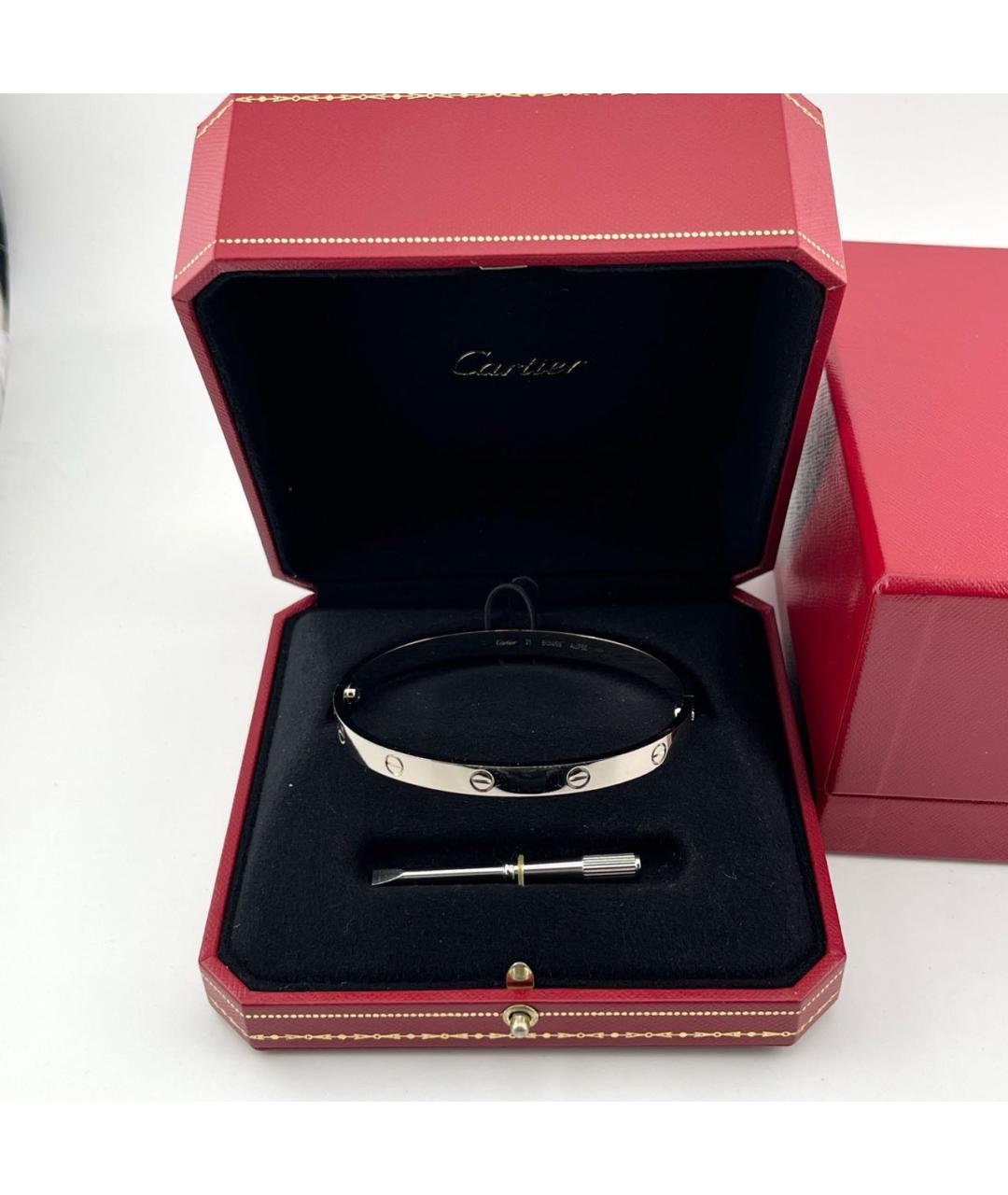 CARTIER Серебрянный браслет из белого золота, фото 2