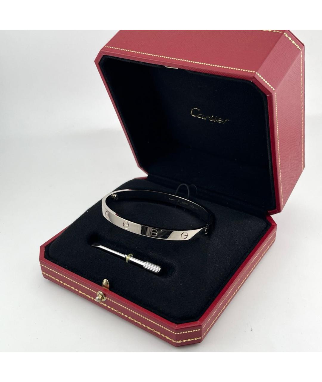 CARTIER Серебрянный браслет из белого золота, фото 3