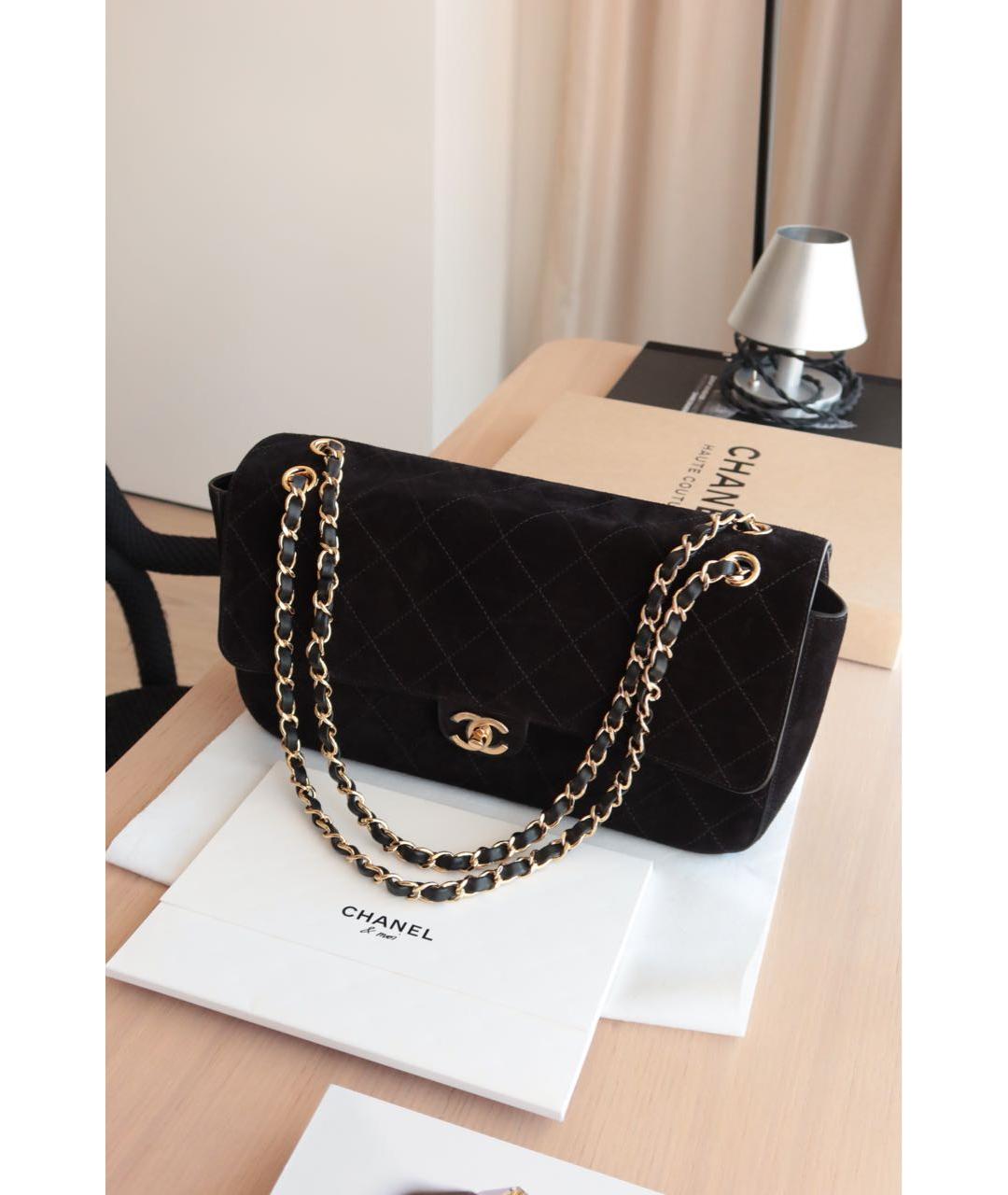 CHANEL Черная замшевая сумка через плечо, фото 2