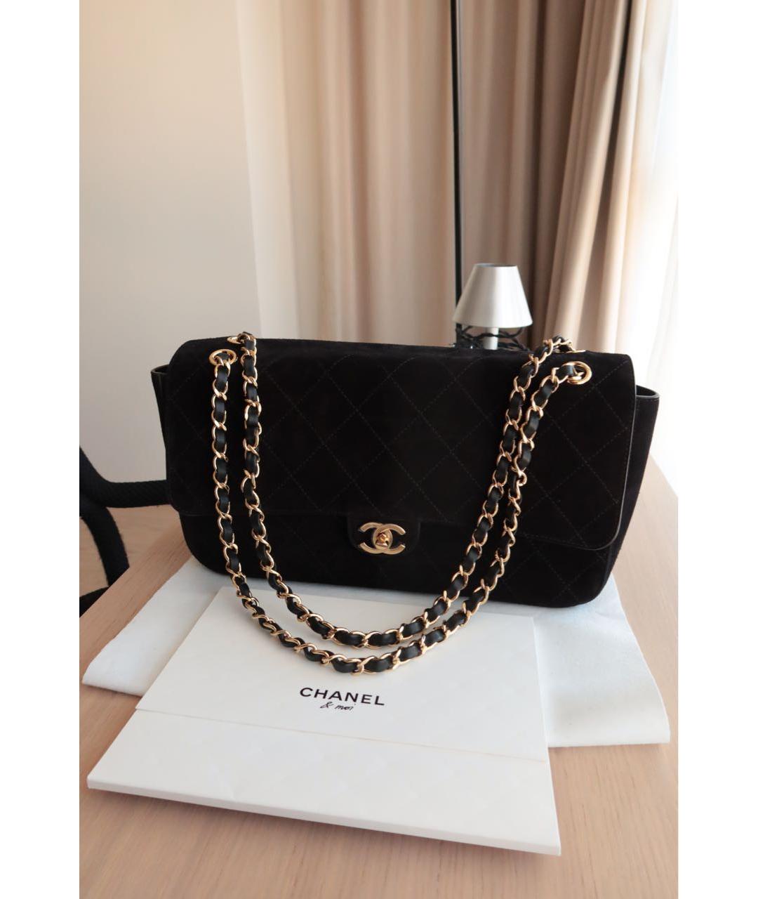CHANEL Черная замшевая сумка через плечо, фото 7