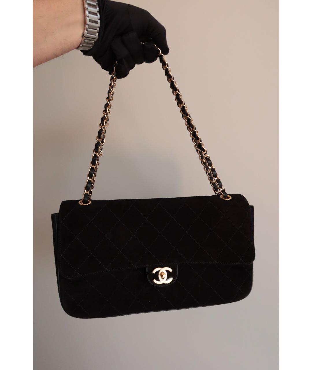 CHANEL Черная замшевая сумка через плечо, фото 6