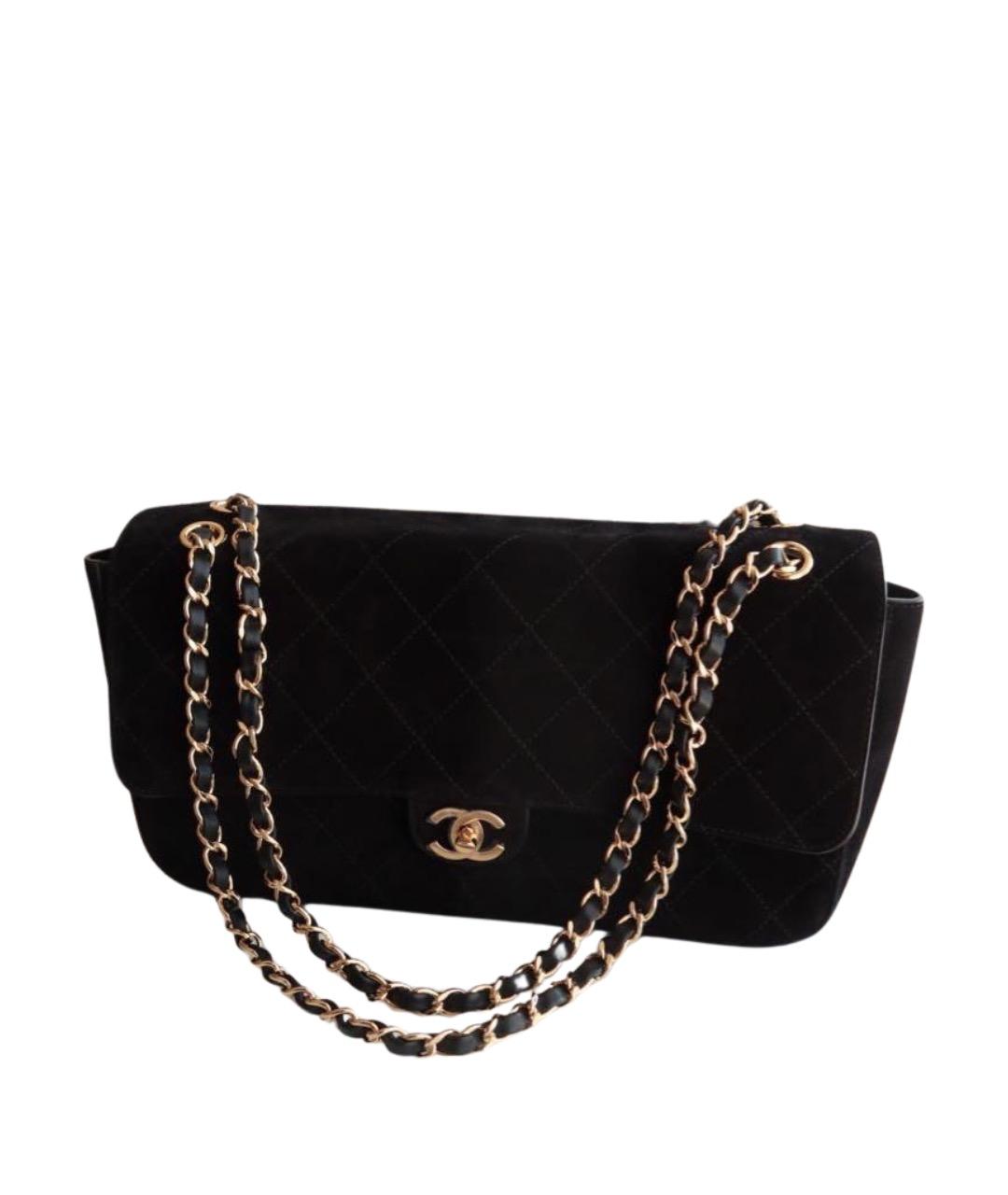 CHANEL Черная замшевая сумка через плечо, фото 1