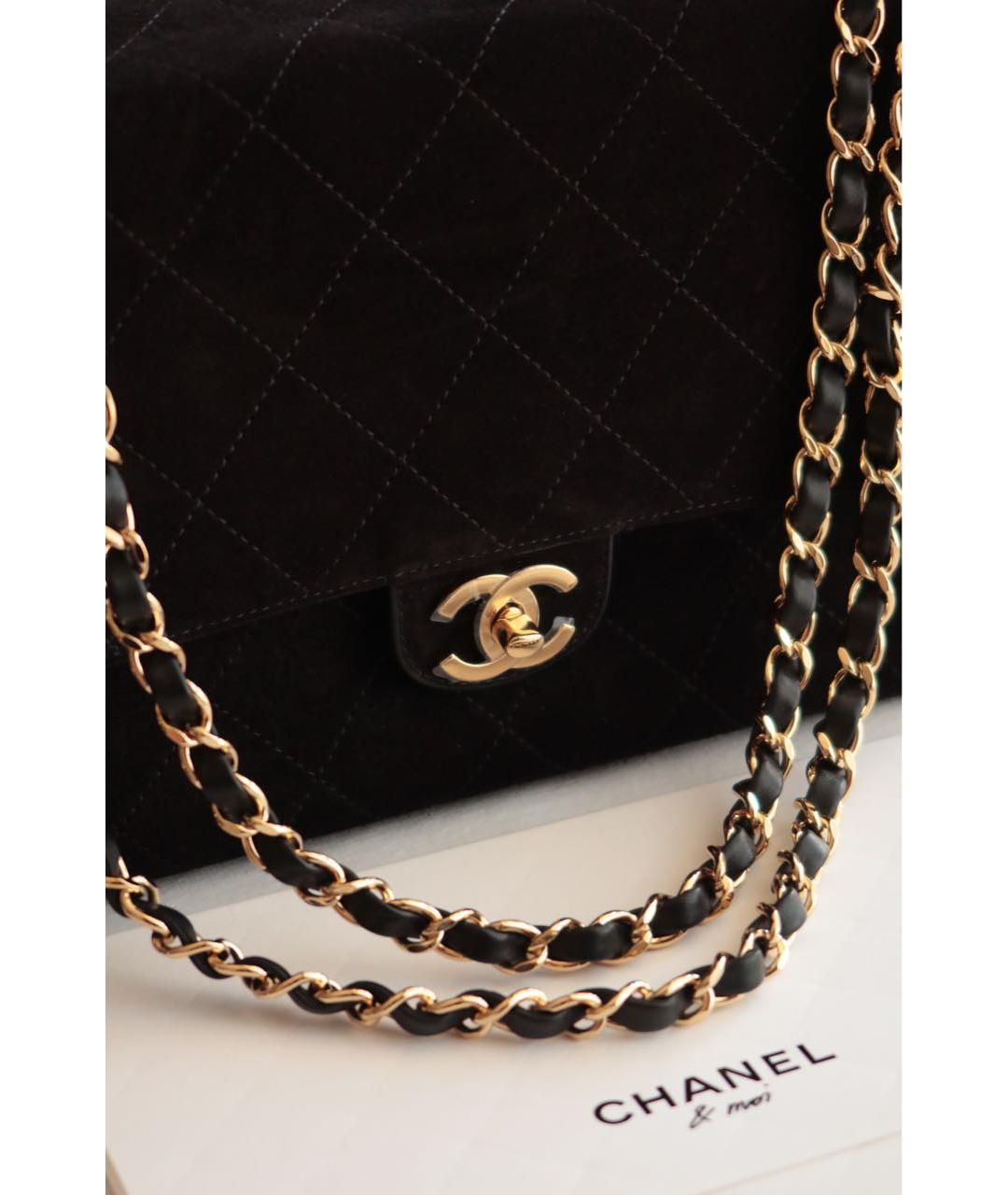 CHANEL Черная замшевая сумка через плечо, фото 5