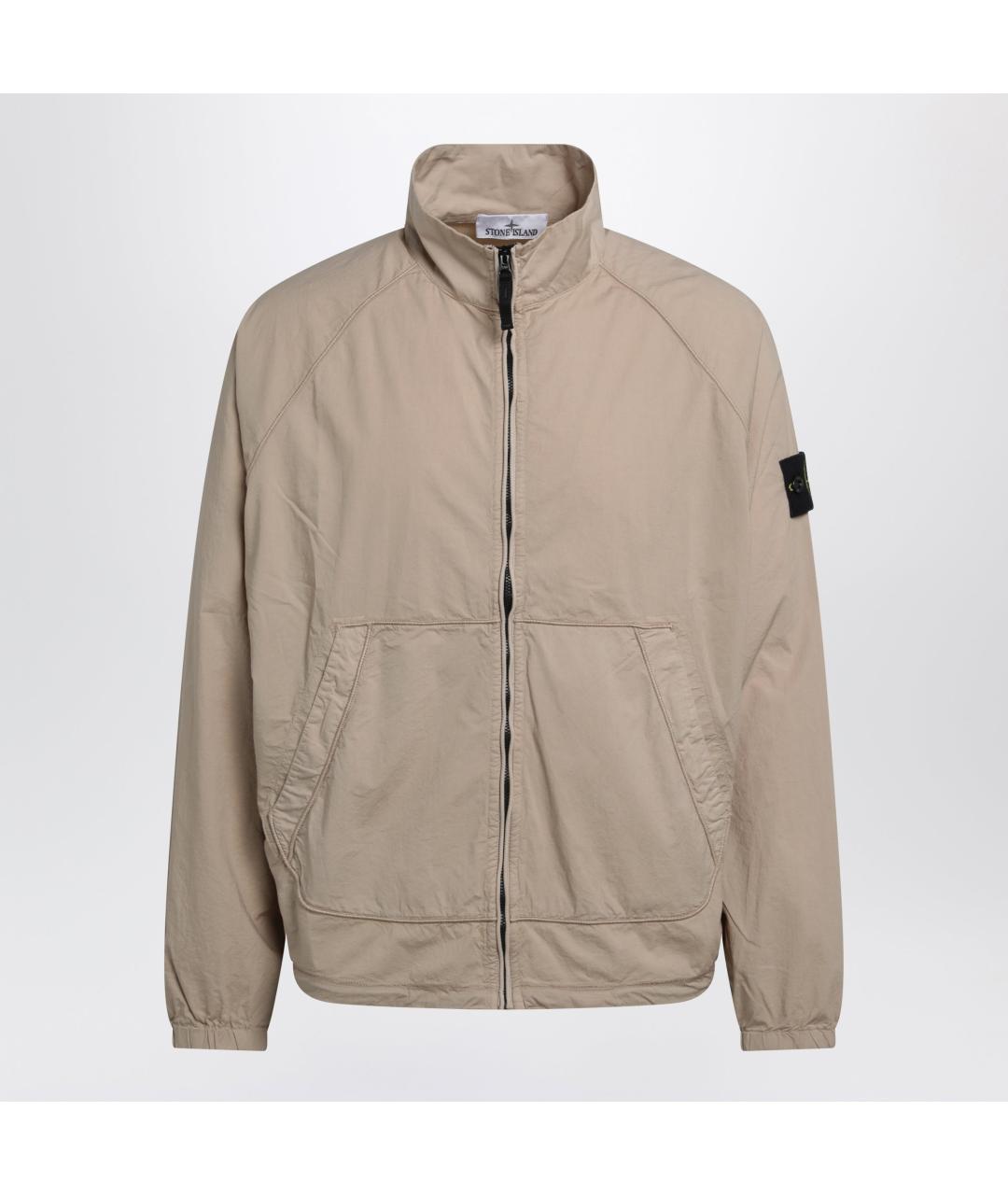 STONE ISLAND Бежевая хлопковая куртка, фото 3