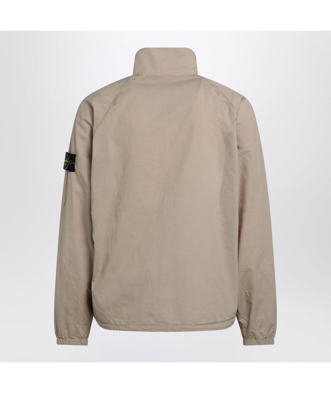 STONE ISLAND Бежевая хлопковая куртка, фото 2