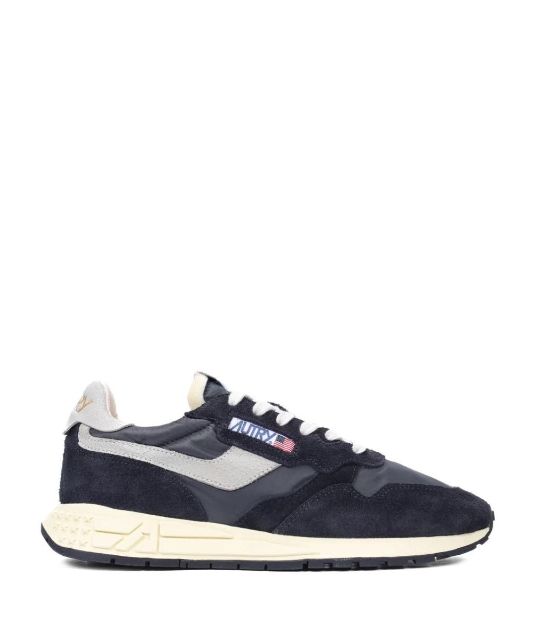 AUTRY Темно-синие замшевые низкие кроссовки / кеды, фото 1