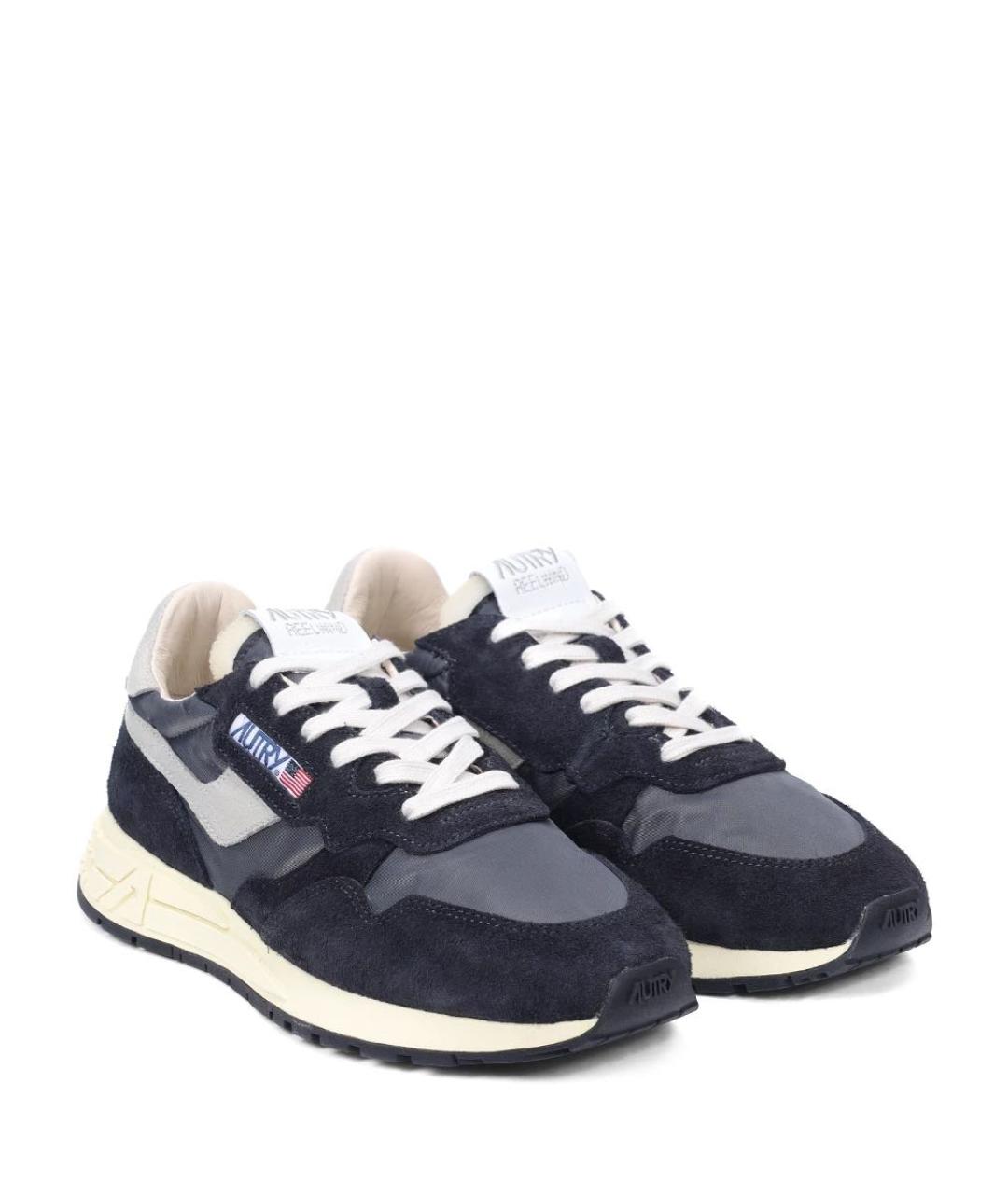 AUTRY Темно-синие замшевые низкие кроссовки / кеды, фото 2