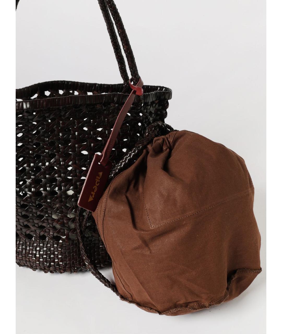 VIPERA Коричневая пелетеная сумка через плечо, фото 3