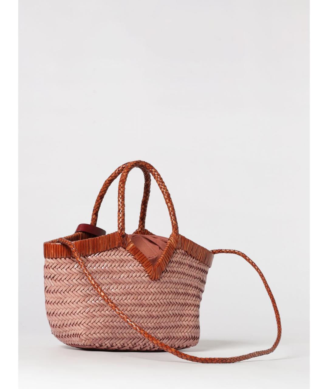 VIPERA Розовая пелетеная сумка с короткими ручками, фото 2