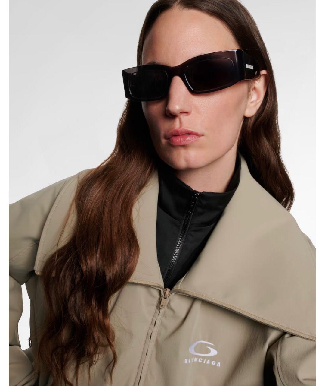 BALENCIAGA Черные пластиковые солнцезащитные очки, фото 2