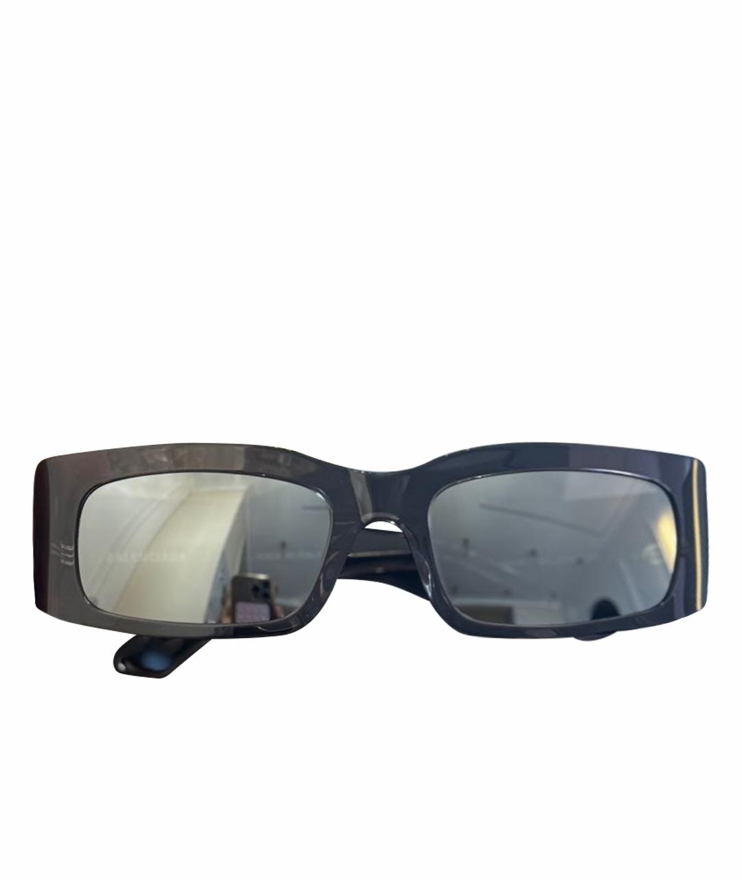 BALENCIAGA Черные пластиковые солнцезащитные очки, фото 1