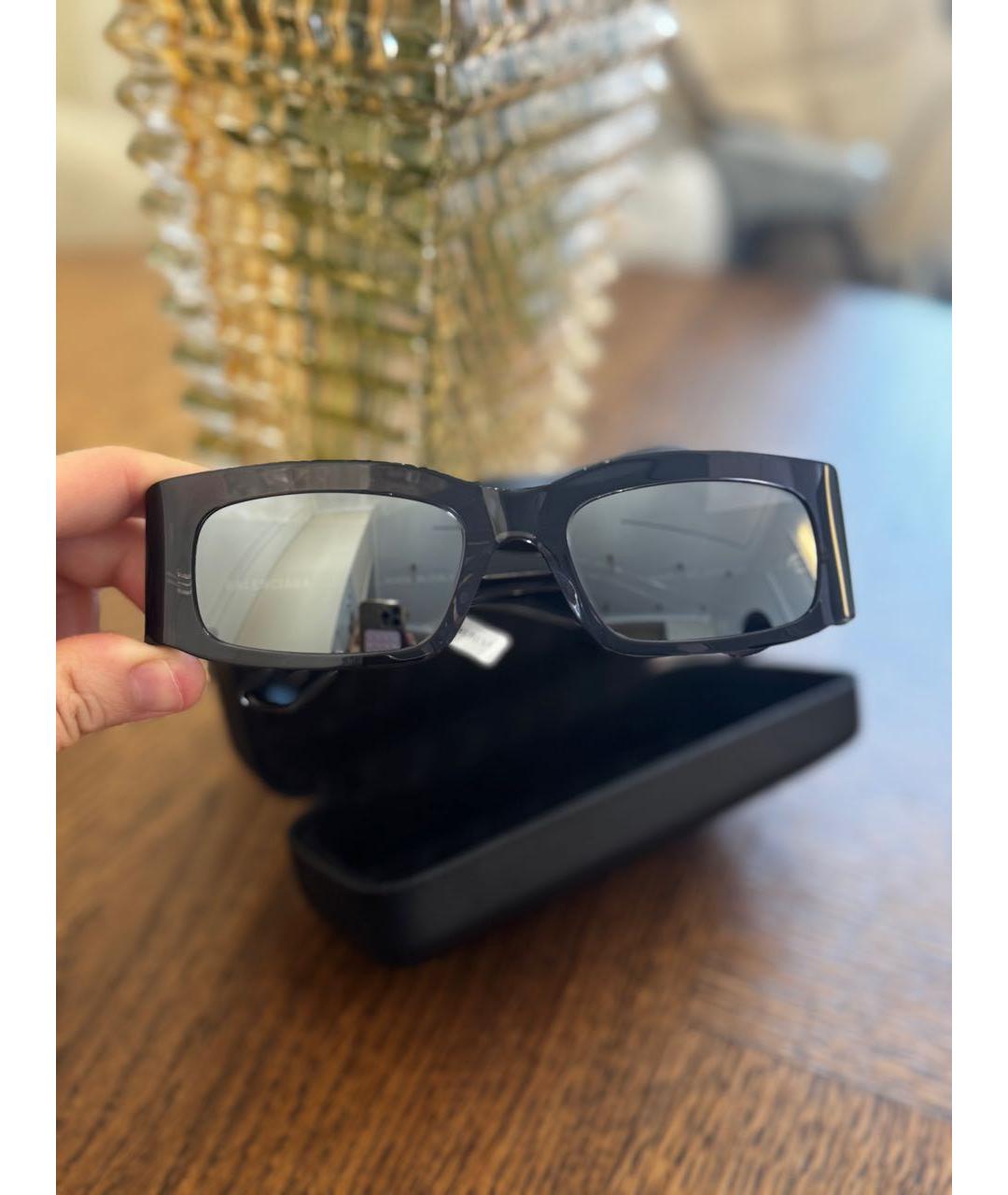 BALENCIAGA Черные пластиковые солнцезащитные очки, фото 7