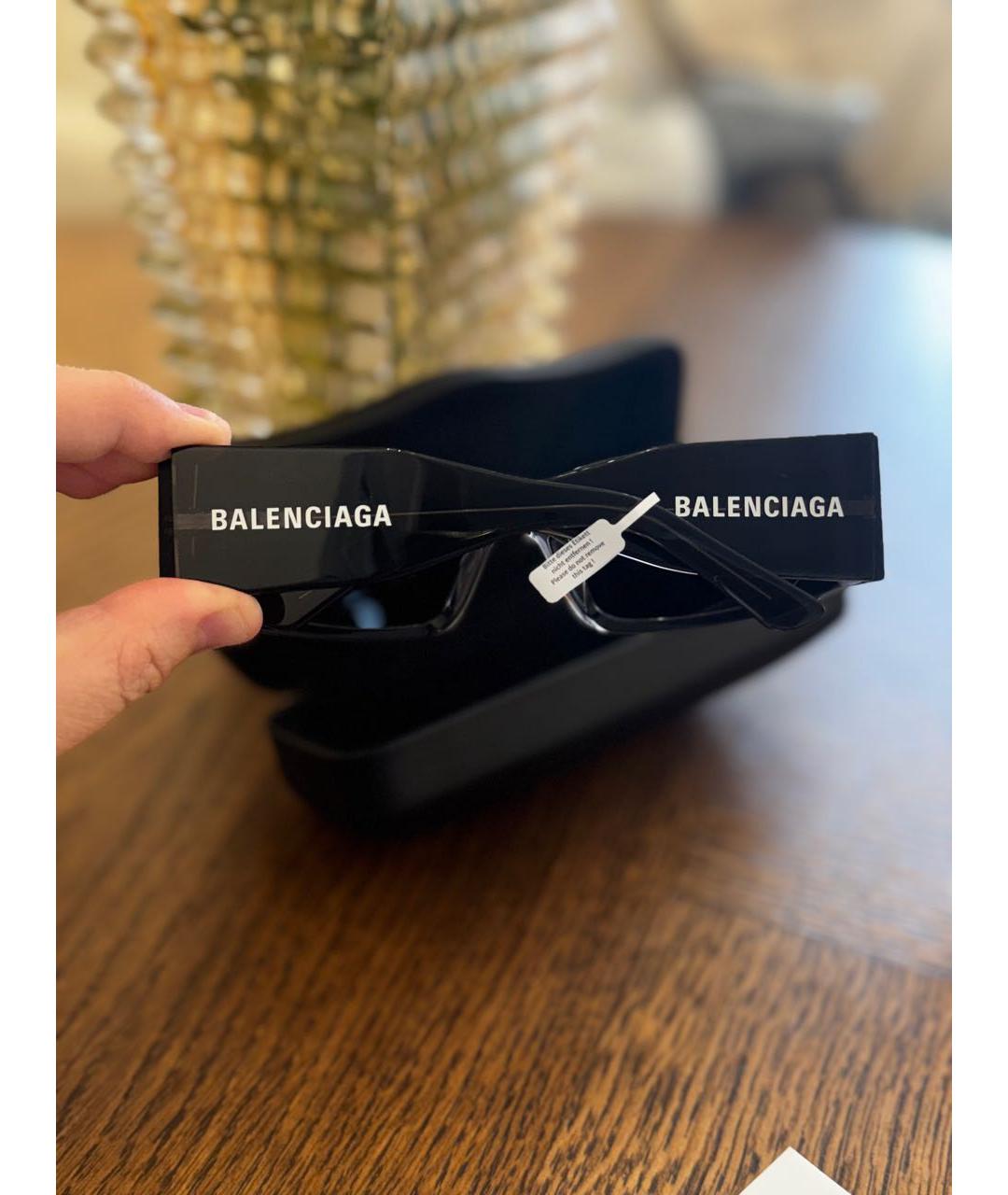 BALENCIAGA Черные пластиковые солнцезащитные очки, фото 4