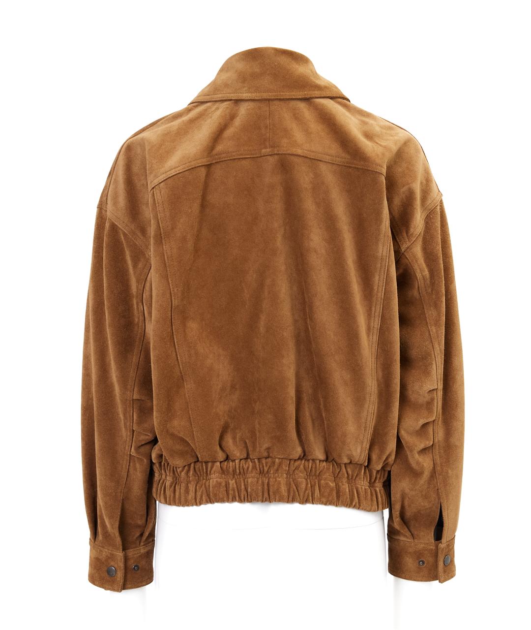 SAINT LAURENT Коричневая замшевая куртка, фото 2