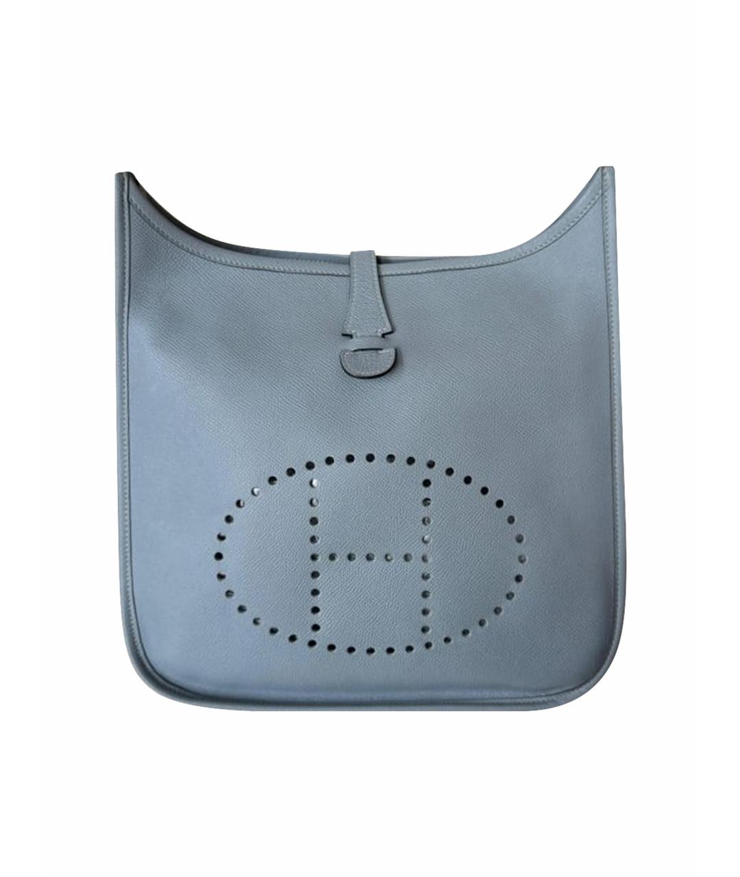 HERMES Голубая кожаная сумка через плечо, фото 1