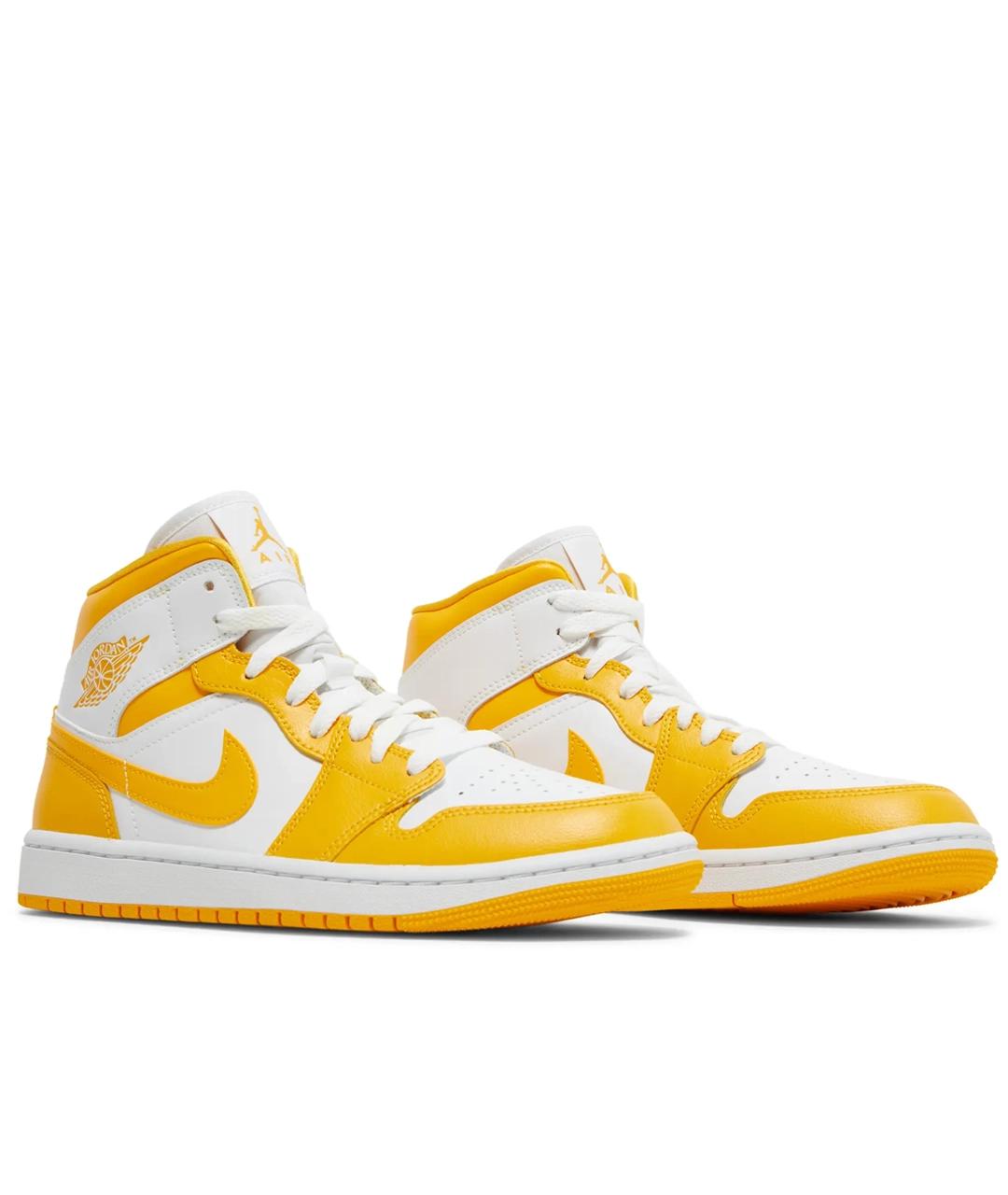 JORDAN Желтые кожаные кеды, фото 2