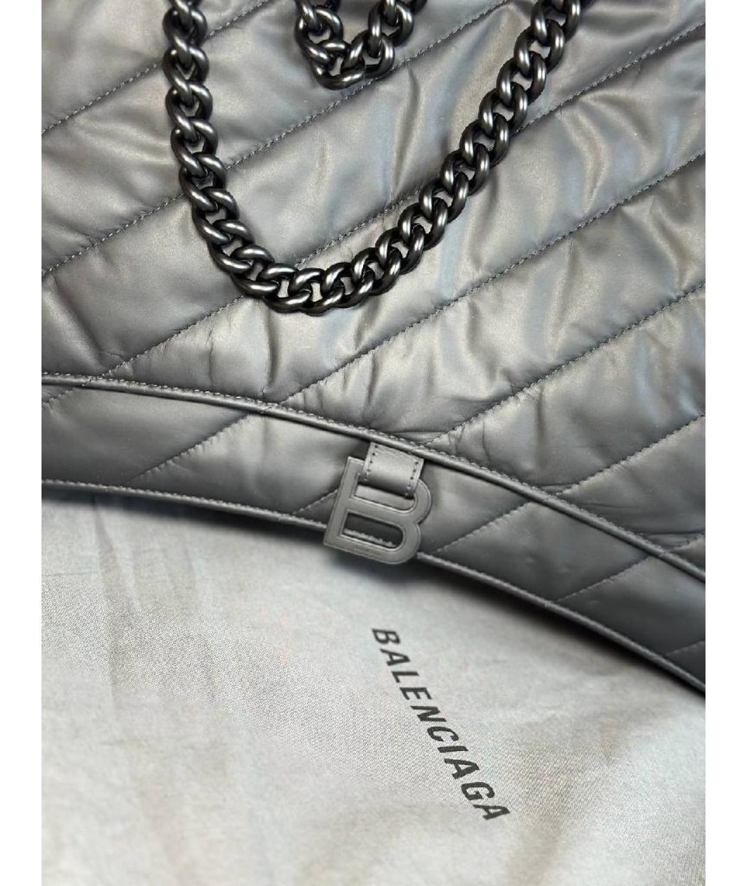 BALENCIAGA Черная кожаная сумка через плечо, фото 5