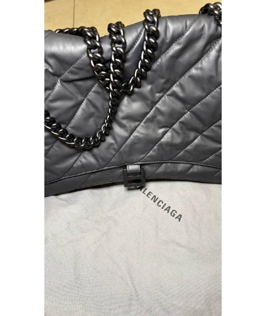 BALENCIAGA Черная кожаная сумка через плечо, фото 2