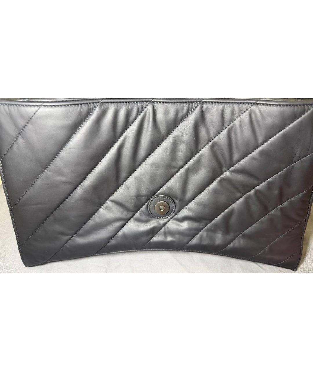 BALENCIAGA Черная кожаная сумка через плечо, фото 4