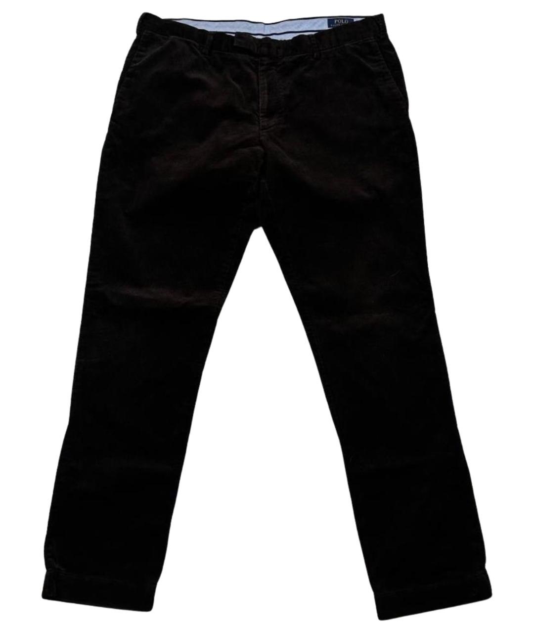 POLO RALPH LAUREN Коричневые хлопковые повседневные брюки, фото 1