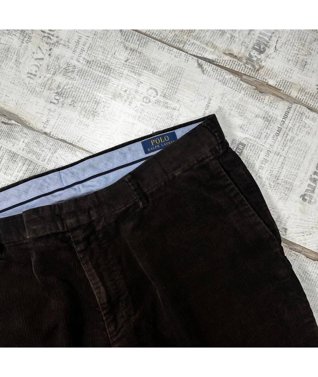 POLO RALPH LAUREN Коричневые хлопковые повседневные брюки, фото 4