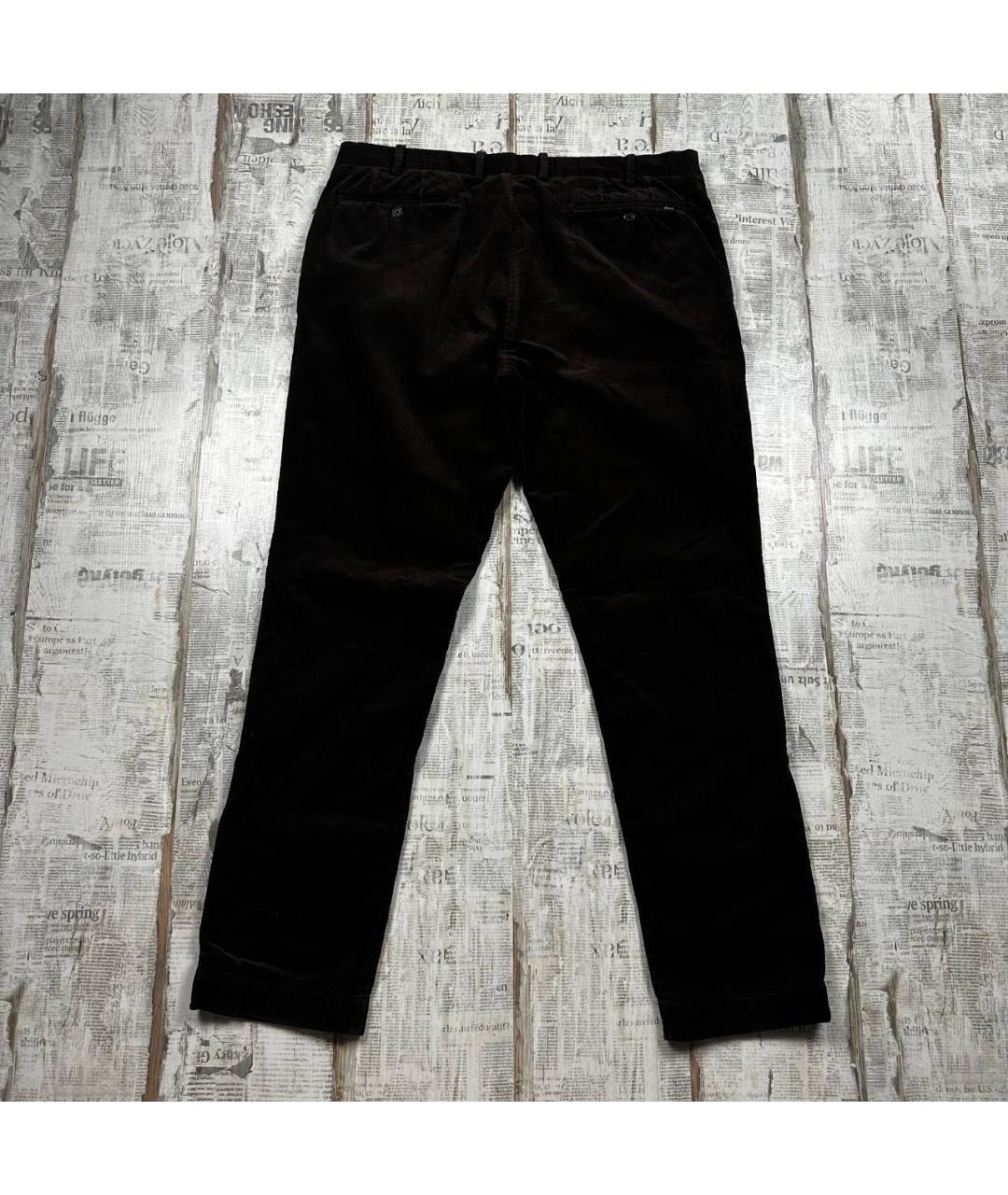 POLO RALPH LAUREN Коричневые хлопковые повседневные брюки, фото 3