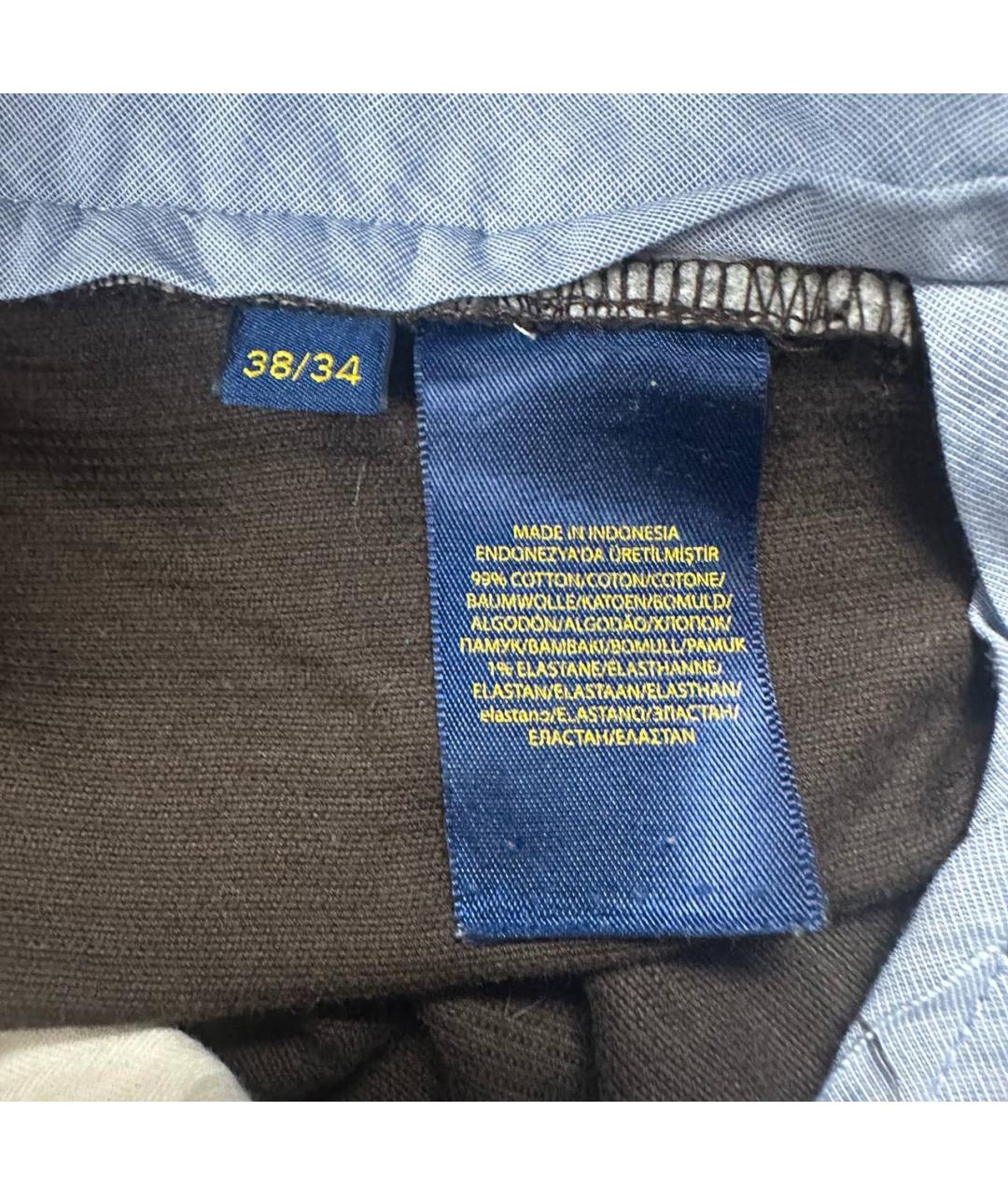 POLO RALPH LAUREN Коричневые хлопковые повседневные брюки, фото 8