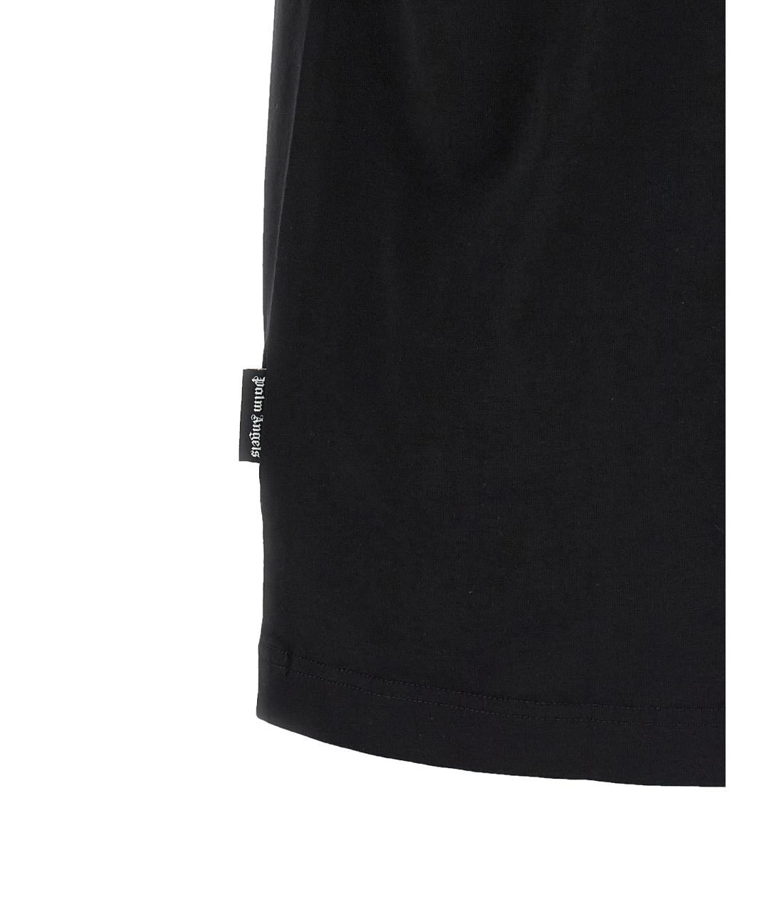 PALM ANGELS Черная хлопковая футболка, фото 3