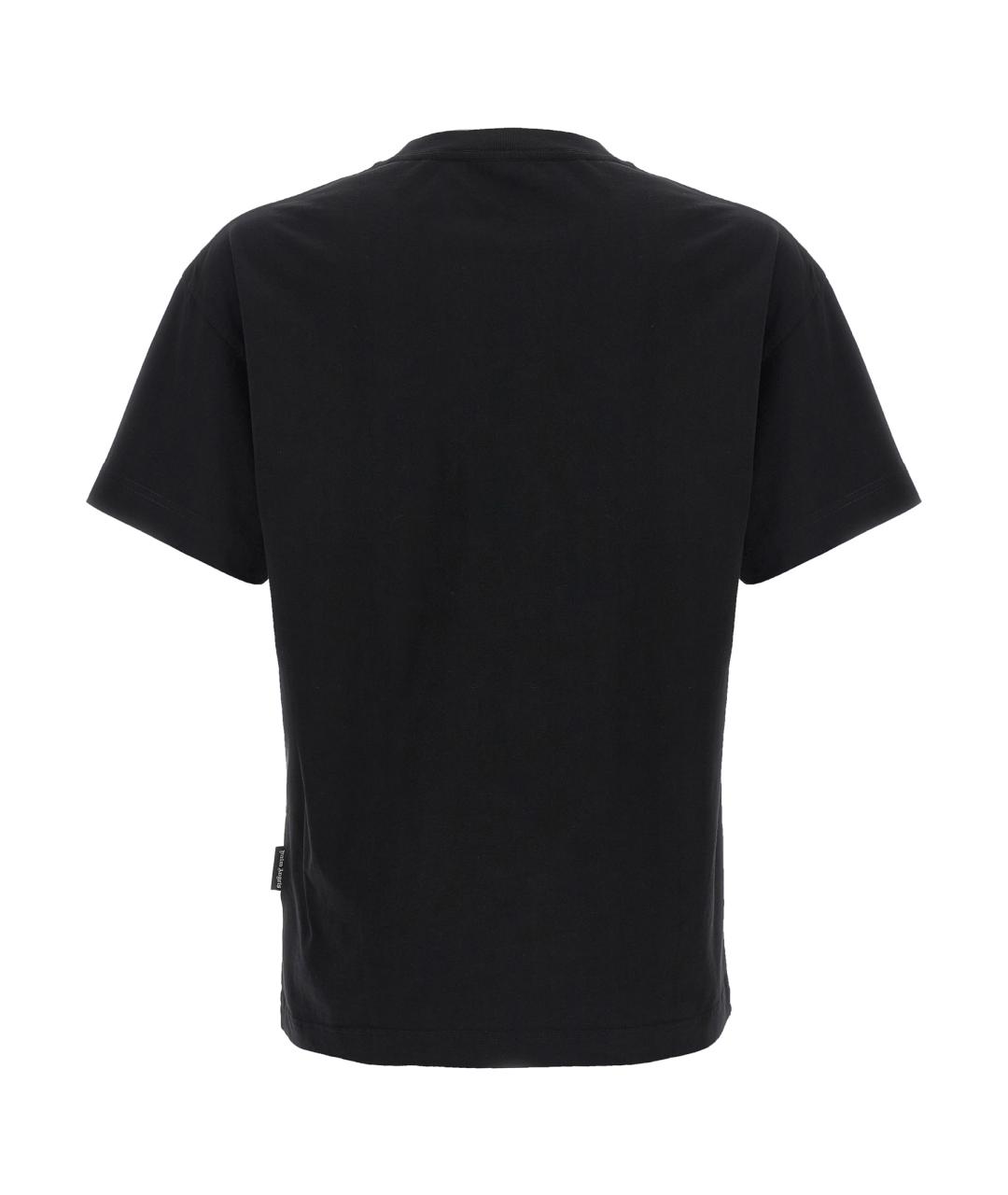 PALM ANGELS Черная хлопковая футболка, фото 2