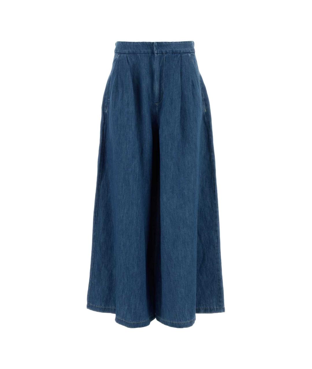 'S MAX MARA Синие хлопковые джинсы клеш, фото 1