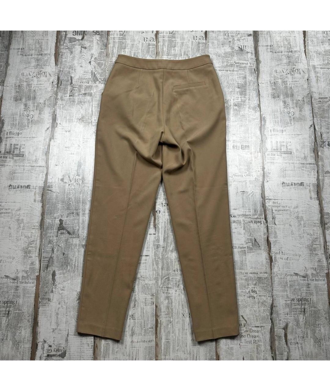 12 STOREEZ Бежевые полиэстеровые брюки узкие, фото 3