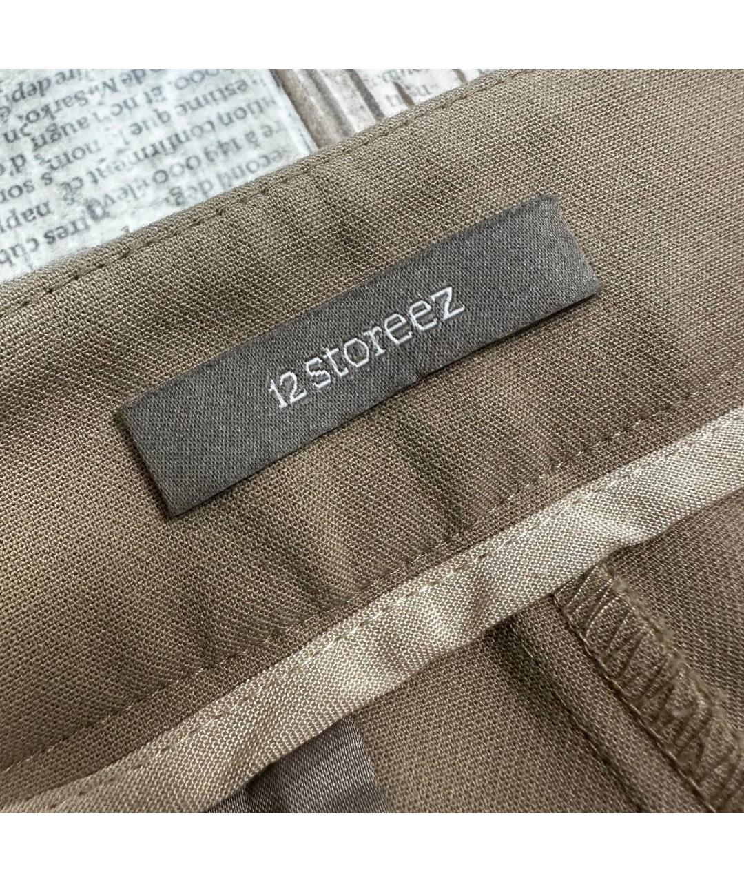 12 STOREEZ Бежевые полиэстеровые брюки узкие, фото 5