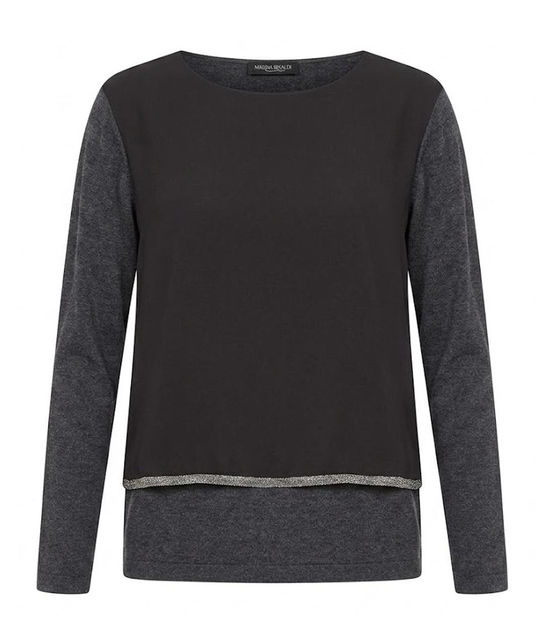 FABIANA FILIPPI Серый хлопковый джемпер / свитер, фото 1