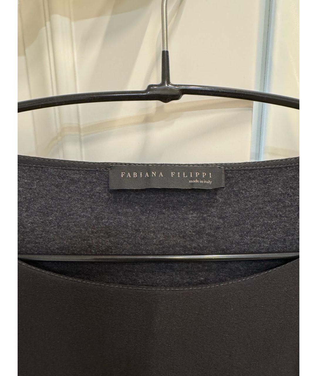 FABIANA FILIPPI Серый хлопковый джемпер / свитер, фото 3