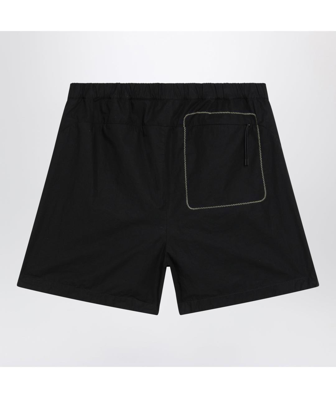 MONCLER Черные хлопковые шорты, фото 2