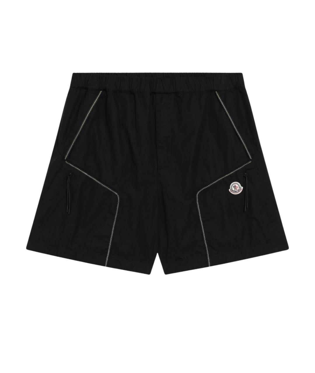 MONCLER Черные хлопковые шорты, фото 1
