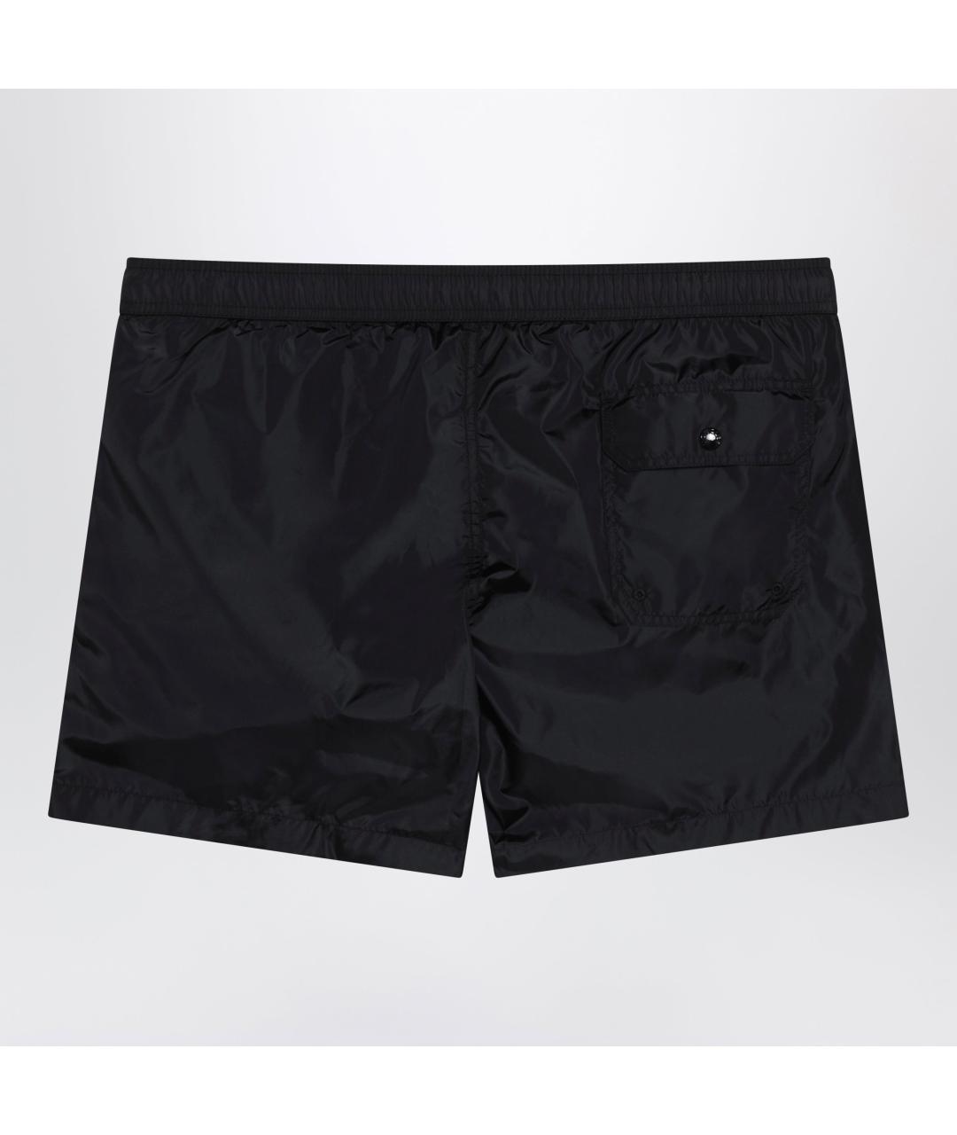 MONCLER Черные полиамидовые шорты, фото 2