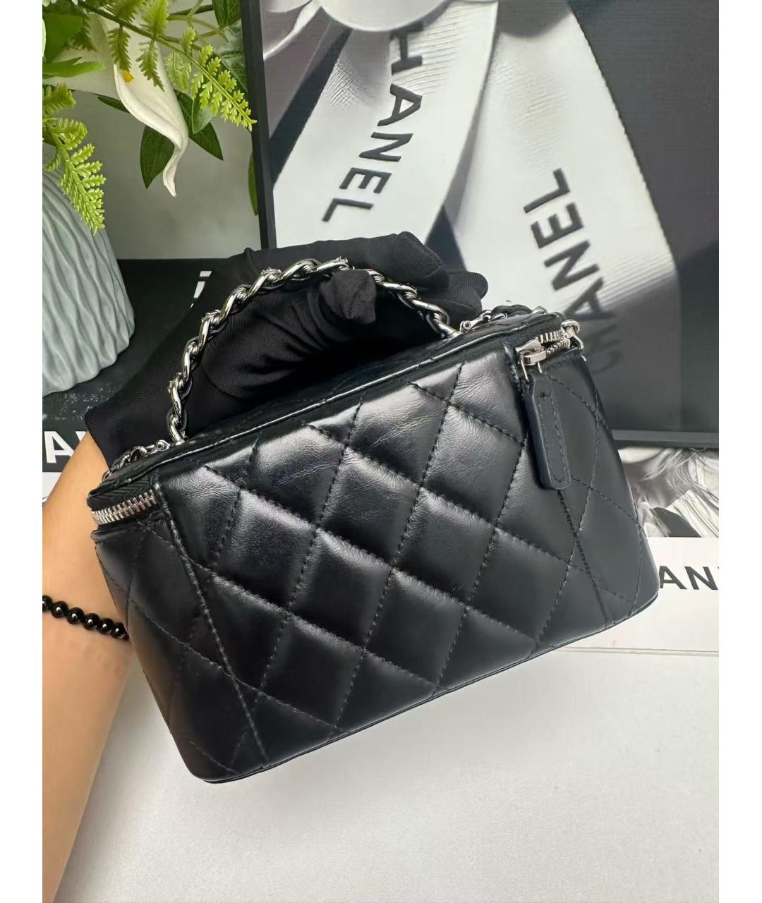 CHANEL Черная кожаная сумка через плечо, фото 2